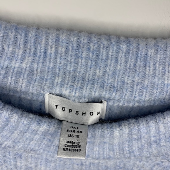 TOPSHOP Periwinkle Sweater Size 12 - Picture 7 of 9